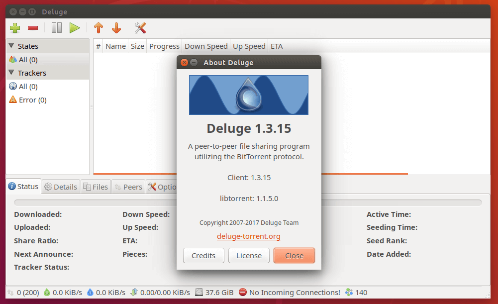 Installing Deluge on Ubuntu server terminal